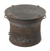 SOUTH ASIAN BRONZE RAIN DRUM L