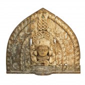 SOUTH ASIAN HINDU CARVED WOOD