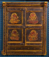 SOUTH ASIAN PAINTED WOOD TEMPL