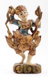 SOUTH ASIAN POLYCHROME PAINTED