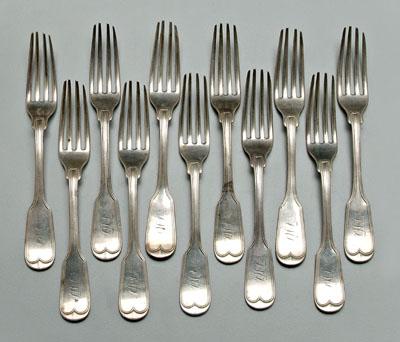South Carolina coin silver forks,
