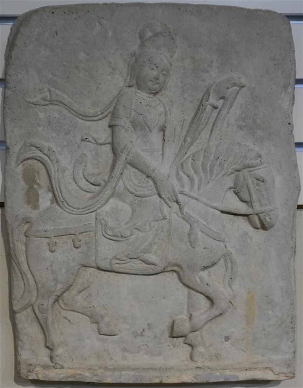 SOUTH EAST ASIAN CEMENT PLAQUE OF A