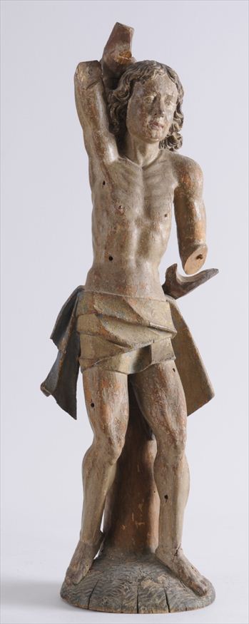 SOUTH GERMAN CARVED AND PAINTED