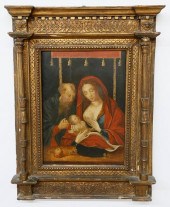 SOUTH GERMAN SCHOOL OIL ON CRA
