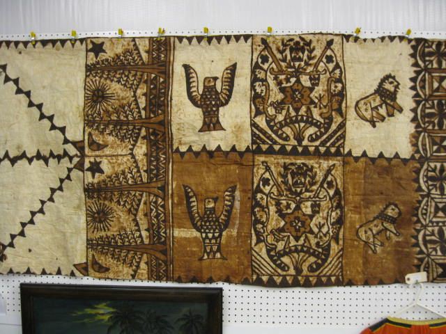 South Seas Tapa Cloth fine panel