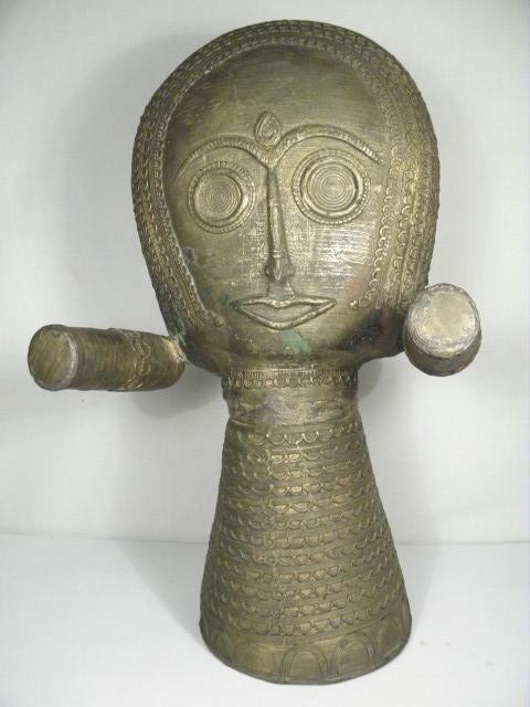 Southeast Asia brass tribal head