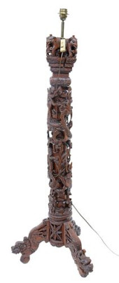 SOUTHEAST ASIA CARVED HARDWOOD