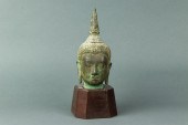 SOUTHEAST ASIAN BRONZE HEAD OF