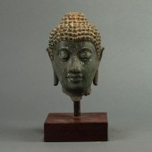 SOUTHEAST ASIAN BRONZE HEAD OF