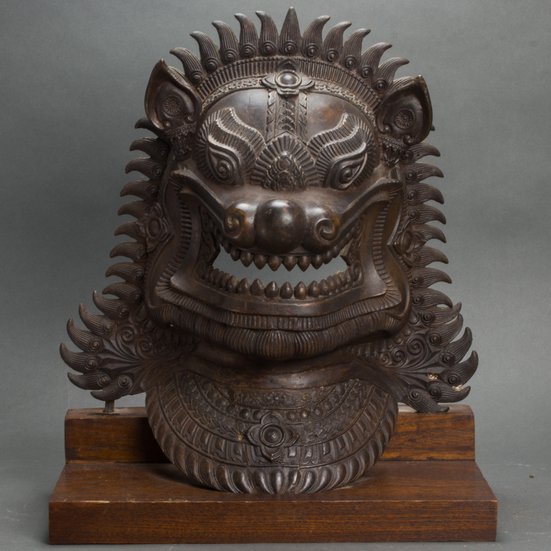 SOUTHEAST ASIAN BRONZE MASK OF