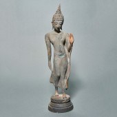 SOUTHEAST ASIAN BRONZE STANDIN