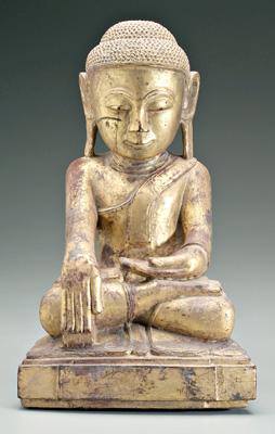 Southeast Asian Buddha, lacquered