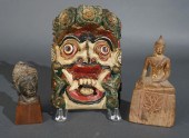 SOUTHEAST ASIAN CARVED AND PAR