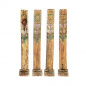 SOUTHEAST ASIAN CARVED POLYCHR