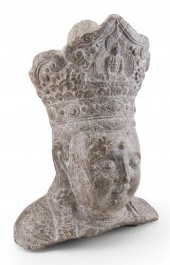 SOUTHEAST ASIAN CARVED STONE H