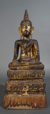 SOUTHEAST ASIAN CARVED WOOD AN