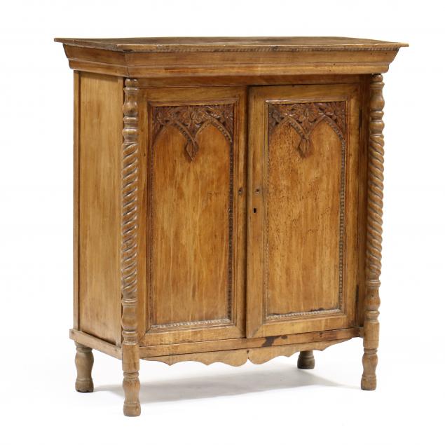 SOUTHEAST ASIAN CARVED WOOD CABINET