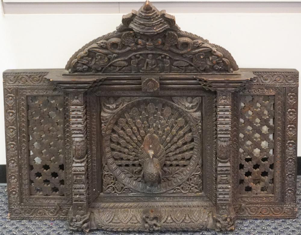 SOUTHEAST ASIAN CARVED WOOD PEACOCK