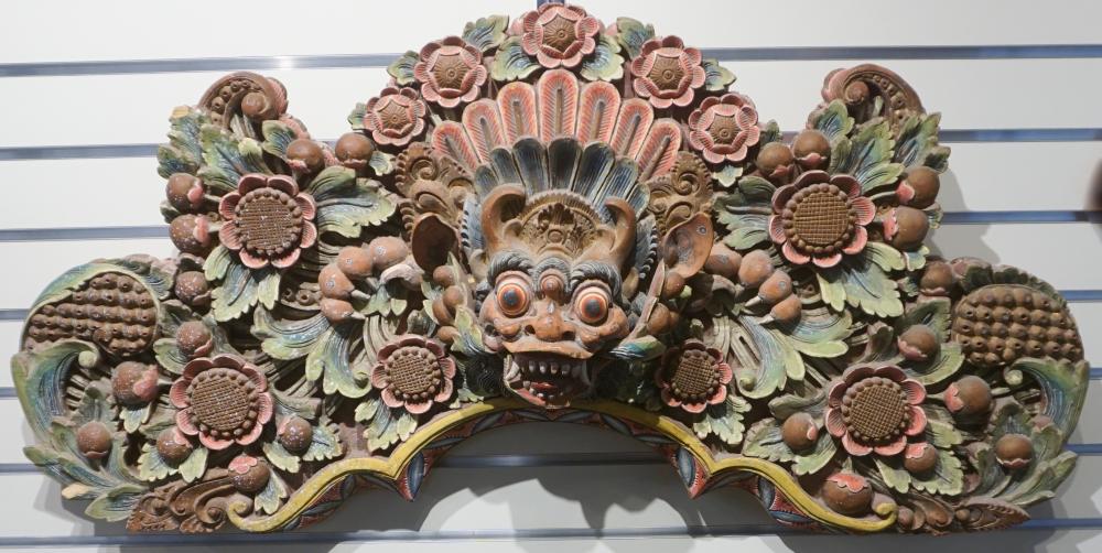 SOUTHEAST ASIAN CARVED WOOD WALL