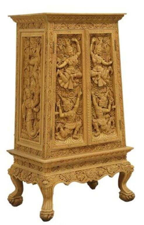 SOUTHEAST ASIAN FIGURAL CARVED