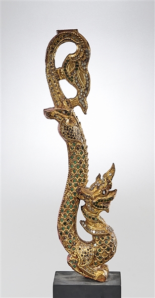 Southeast Asian gilt and painted