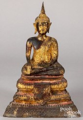 SOUTHEAST ASIAN GILT BRONZE BU
