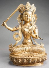 SOUTHEAST ASIAN GILT METAL FIG
