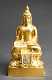 SOUTHEAST ASIAN GILT METAL FIG