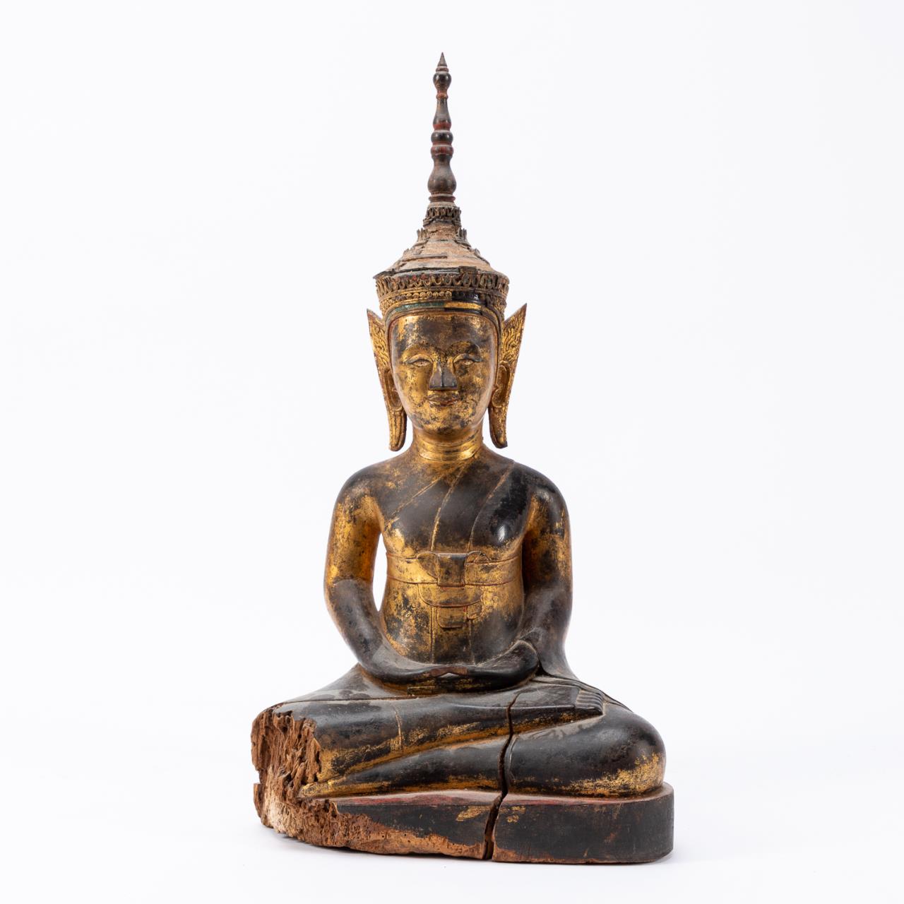 SOUTHEAST ASIAN GILTWOOD CROWNED