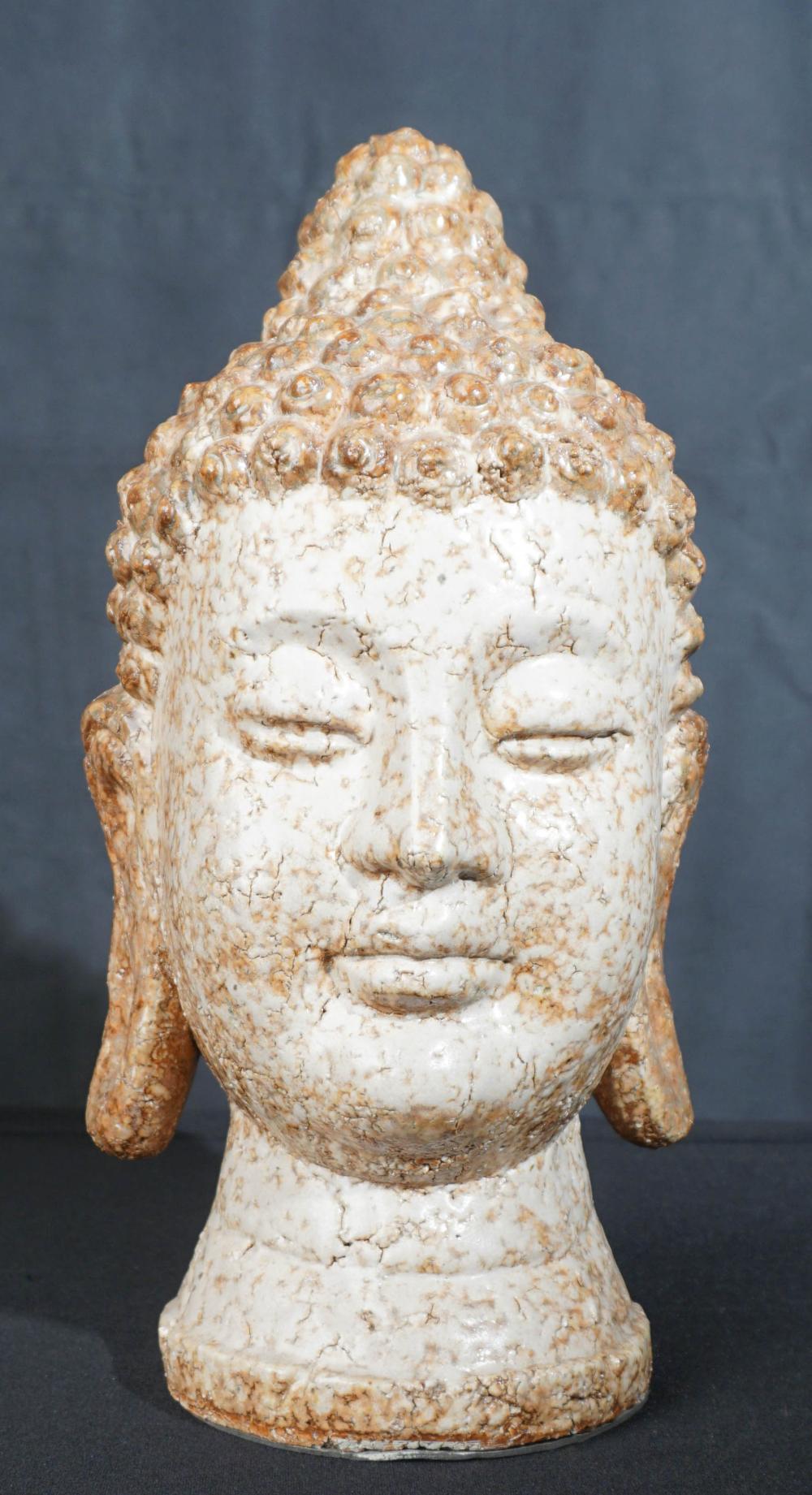 SOUTHEAST ASIAN GLAZED CERAMIC BUST