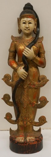 SOUTHEAST ASIAN PAINTED WOOD F