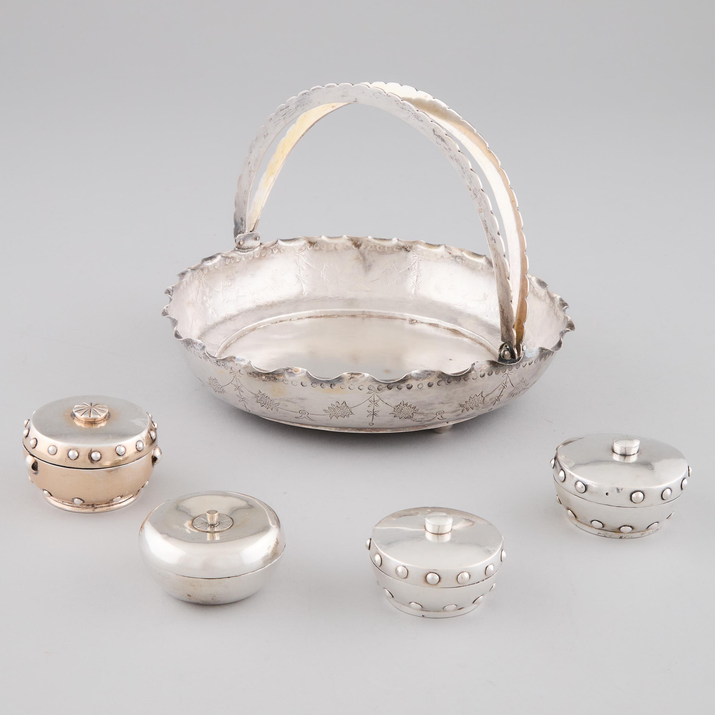 Southeast Asian Silver Basket and