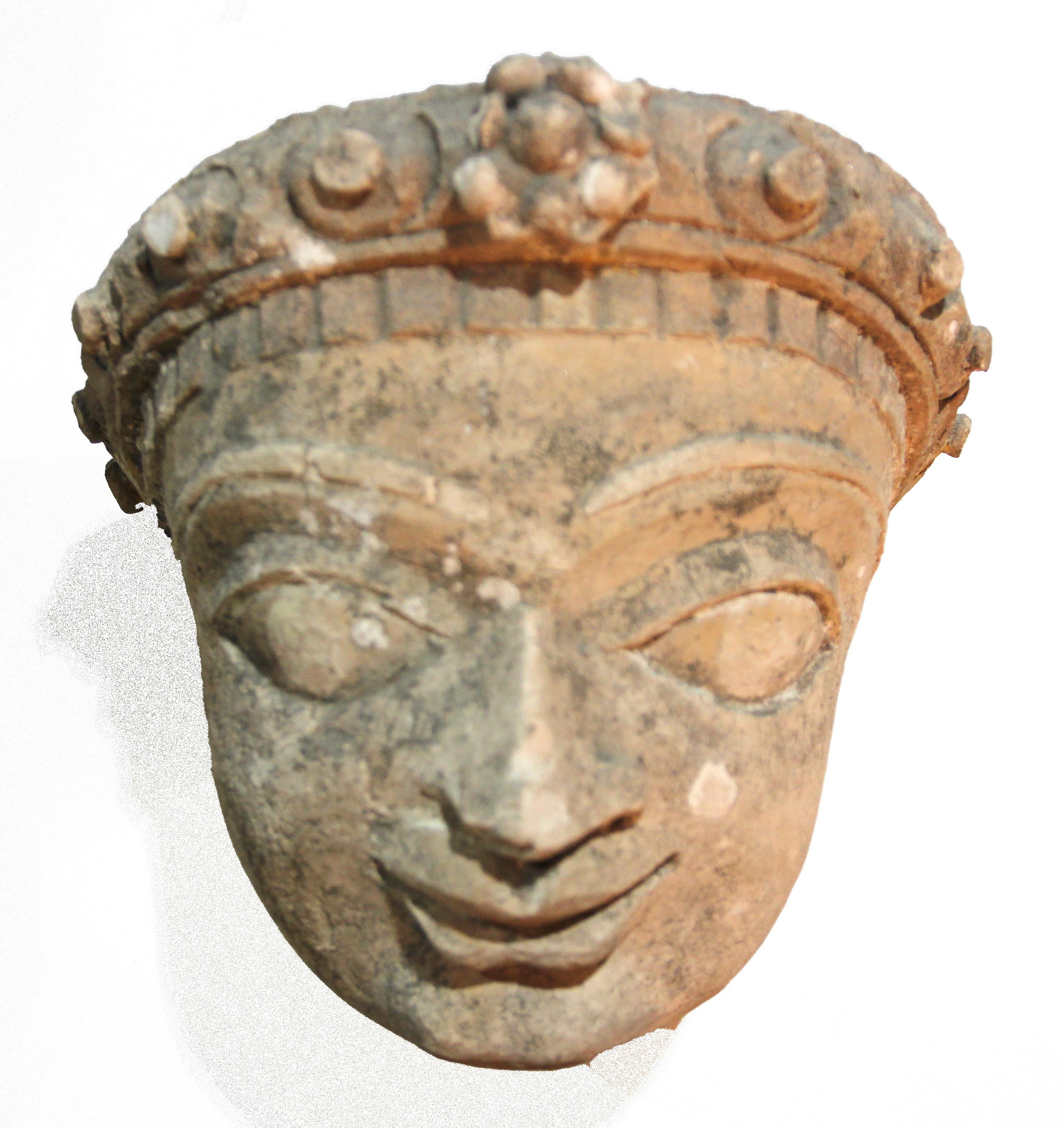 SOUTHEAST ASIAN STONE HEAD OF A