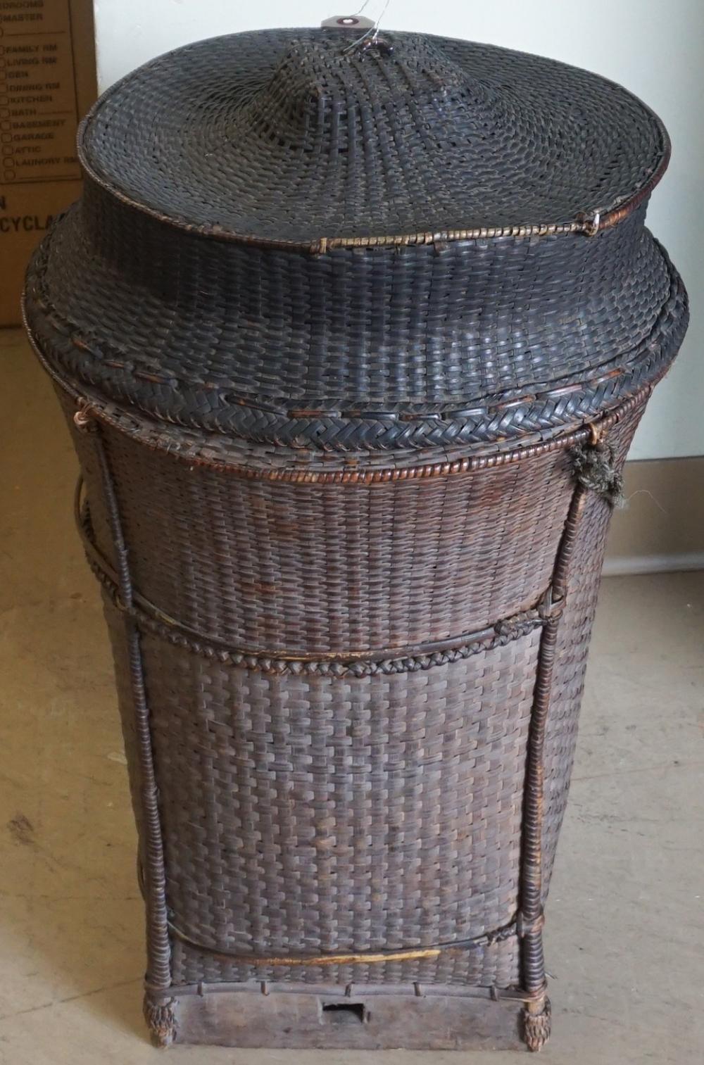 SOUTHEAST ASIAN STORAGE BASKET WITH