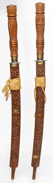 SOUTHEAST ASIAN SWORDS W CARVE