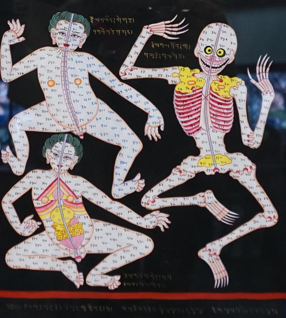 SOUTHEAST ASIAN THANKA, FRAMED: