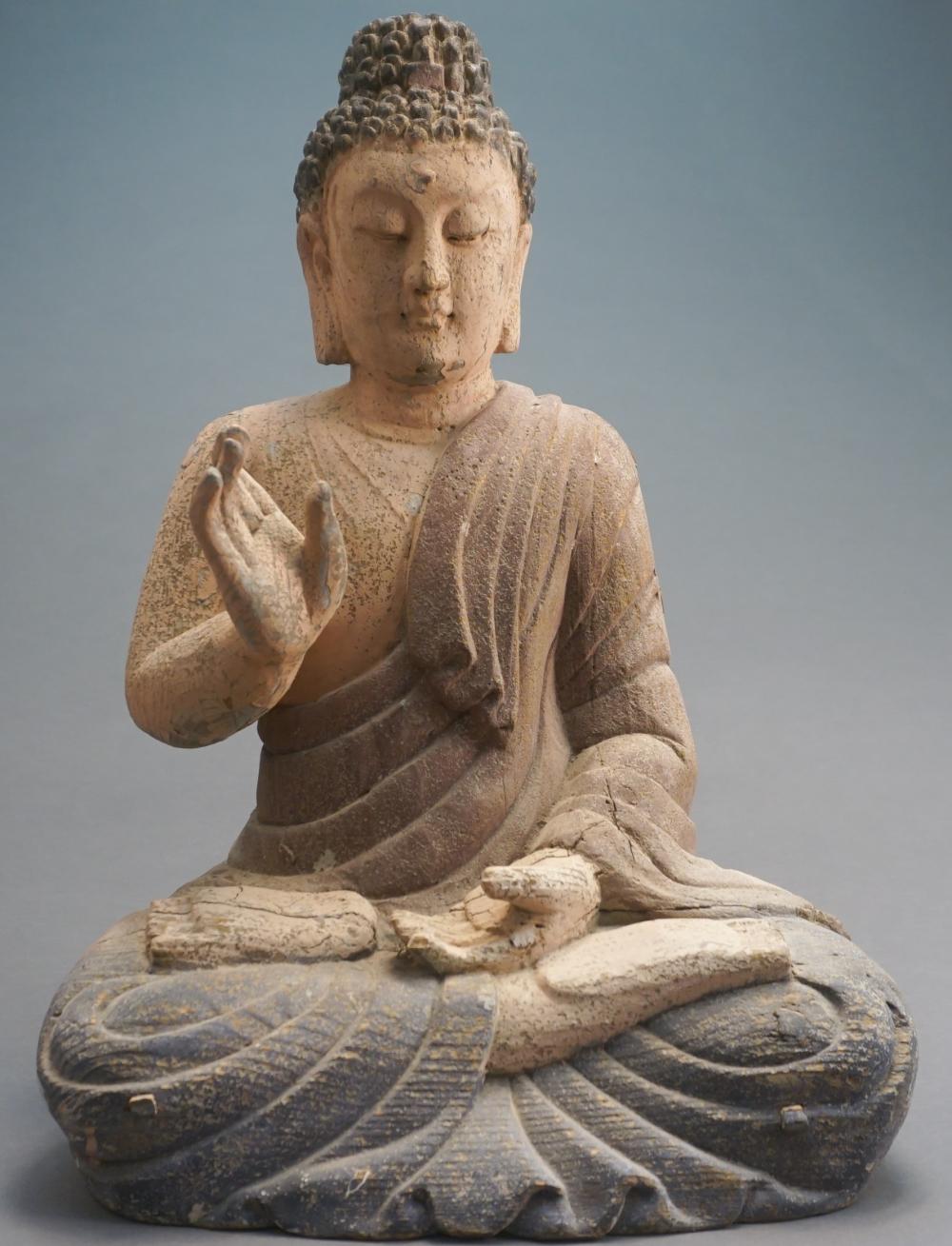 SOUTHEAST ASIAN WEATHERED PAINTED