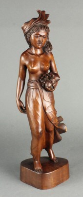 SOUTHEAST ASIAN WOOD FIGURE OF
