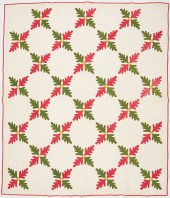 SOUTHERN APPLIQUE QUILT, OAK L