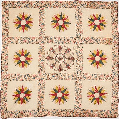 SOUTHERN APPLIQUE QUILT W/ RARE
