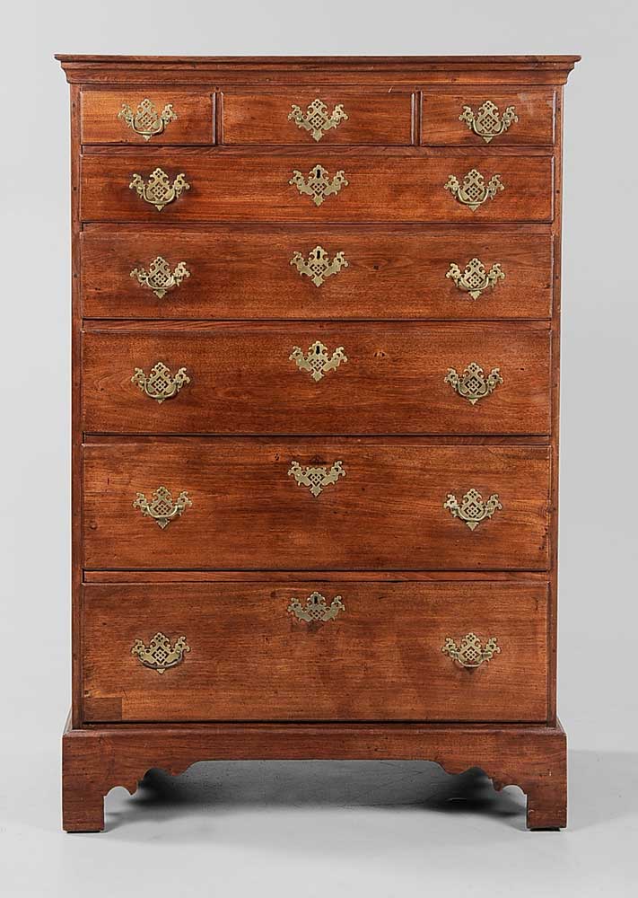 Southern Chippendale Walnut Tall