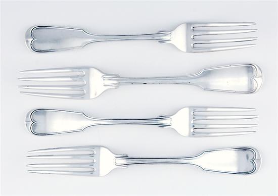 Southern coil silver forks set
