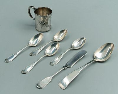 Southern coin silver: five pieces