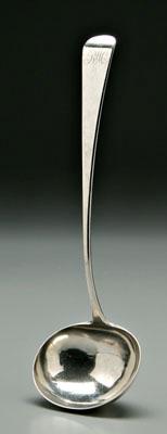 Southern coin silver ladle,