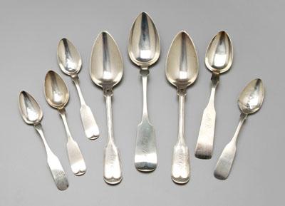 Southern coin silver spoons: four