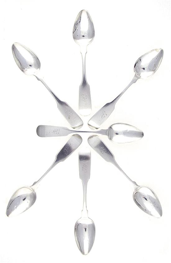 Southern coin silver teaspoon set
