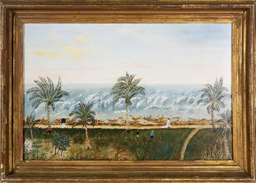 SOUTHERN FOLK ART OIL ON CANVAS