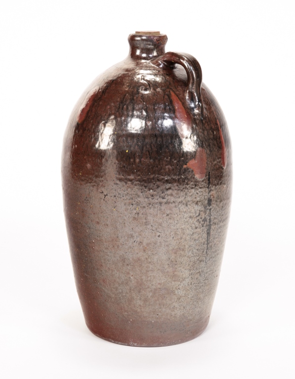 SOUTHERN GLAZED STONEWARE JUG.