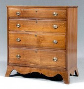 Southern inlaid walnut chest,
