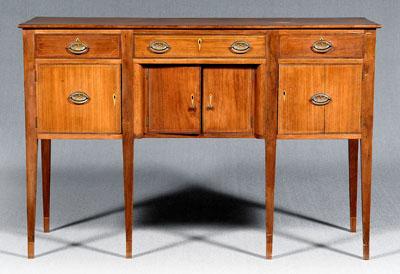 Southern inlaid walnut sideboard,